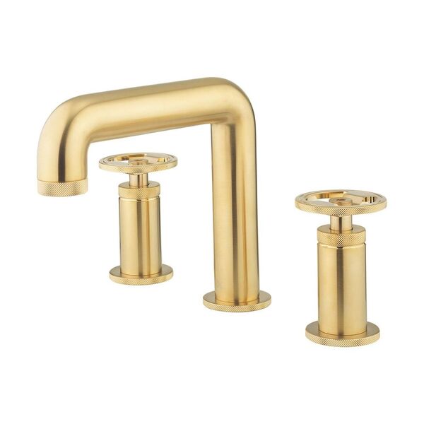 Crosswater UNION 3 Hole Deck Mounted Basin Set - Brushed Brass